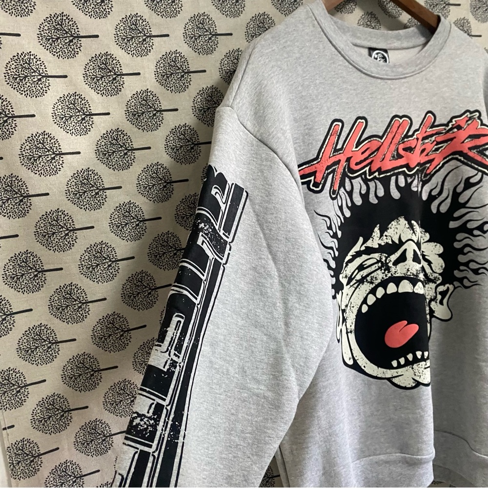 Hellstar Capsule 9 Crew Neck Grey Sweatshirt - image 3